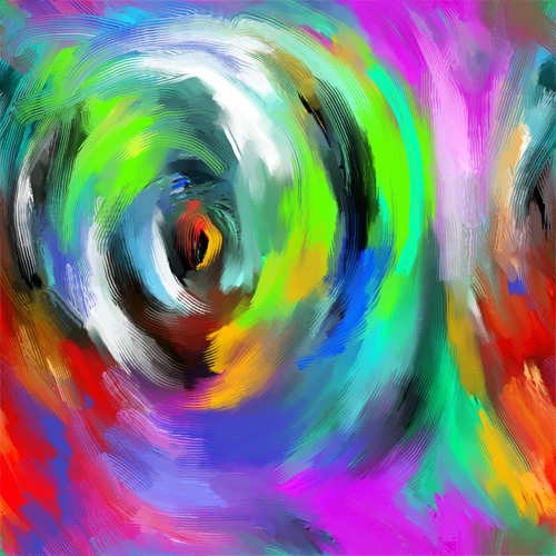 Abstract Swirl Painting